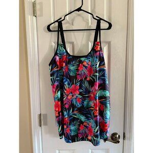 Tempt Me Floral Swim Top Tankini NEW 20W